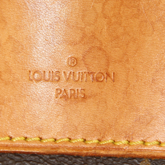 Louis Vuitton Deauville handbag in monogram canvas and natural leather - Detail D4