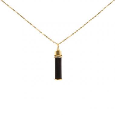 Cartier Touch Wood long necklace in 3 golds and snakewood