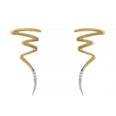 Tiffany 
Co earrings in yellow gold,  white gold and diamonds