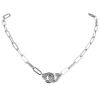 Collier Dinh Van Menottes R15 en or blanc et diamants - 00pp thumbnail