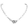Dinh Van Menottes R15 necklace in white gold and diamonds - 00pp thumbnail