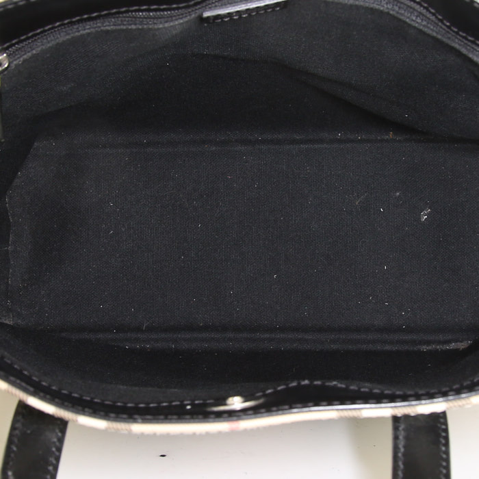 Borsa Burberry Nickie in tela Haymarket e pelle nera - Detail D2