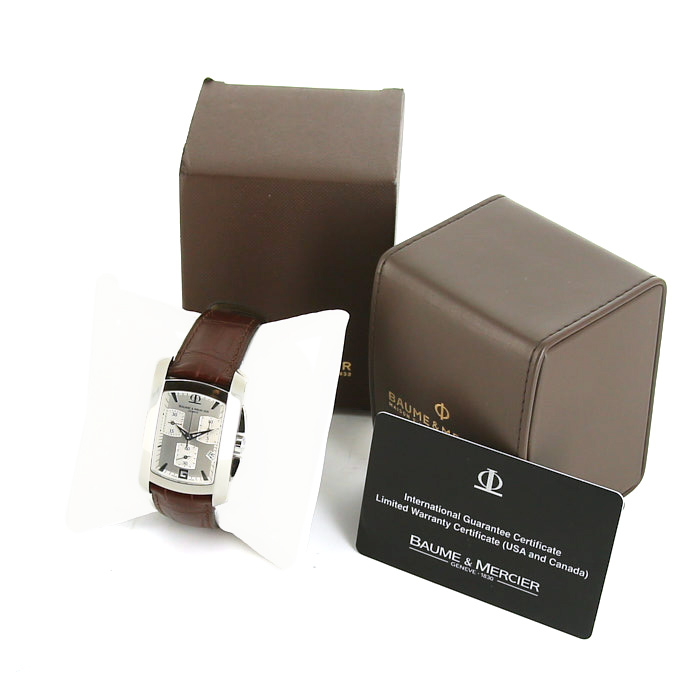 Reloj Baume & Mercier Hampton de acero Ref :  65448 Circa  2009 - Detail D2