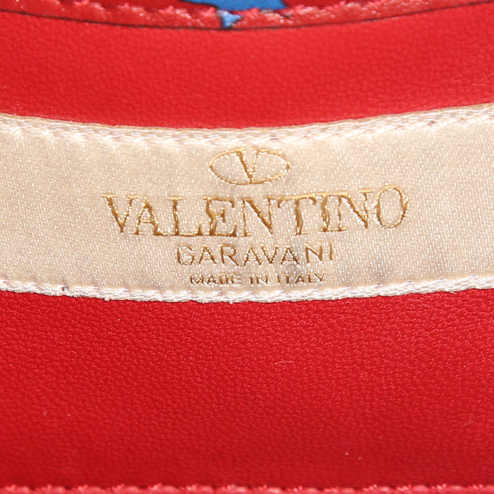 Borsa a tracolla Valentino Garavani Rockstud Camera in pelle rossa con motivo - Detail D3