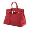 Hermes Birkin 35 cm handbag in red Fjord leather - 00pp thumbnail
