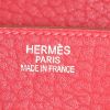 Bolso de mano Hermes Birkin 35 cm en cuero Fjord rojo - Detail D3 thumbnail