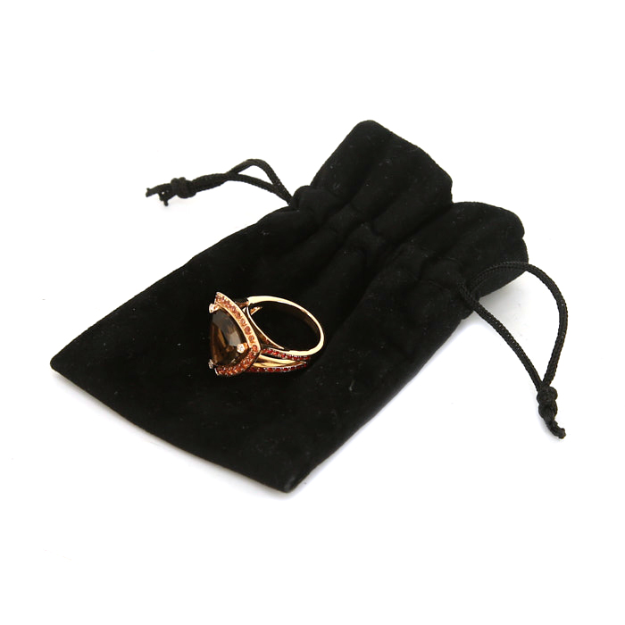 Mauboussin Tellement subtile pour toi ring in pink gold,  citrine and smoked quartz and in smoked quartz - Detail D2