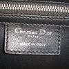 Bolso de mano Dior Lady Dior modelo mediano en piel de potro beige y cuero negro - Detail D4 thumbnail