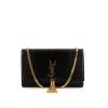 Saint Laurent medium model shoulder bag in black leather - 360 thumbnail