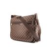 Louis Vuitton Spencer shoulder bag in ebene damier canvas and brown leather - 00pp thumbnail
