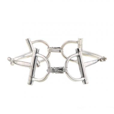 Brazalete época años 90 articulado Hermès Mors en plata