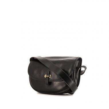 Borsa a tracolla Hermes Balle De Golf in pelle box nera