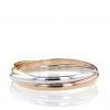 Cartier Trinity medium model bracelet in 3 golds - 360 thumbnail
