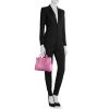 Balenciaga Velo handbag in pink leather - Detail D1 thumbnail