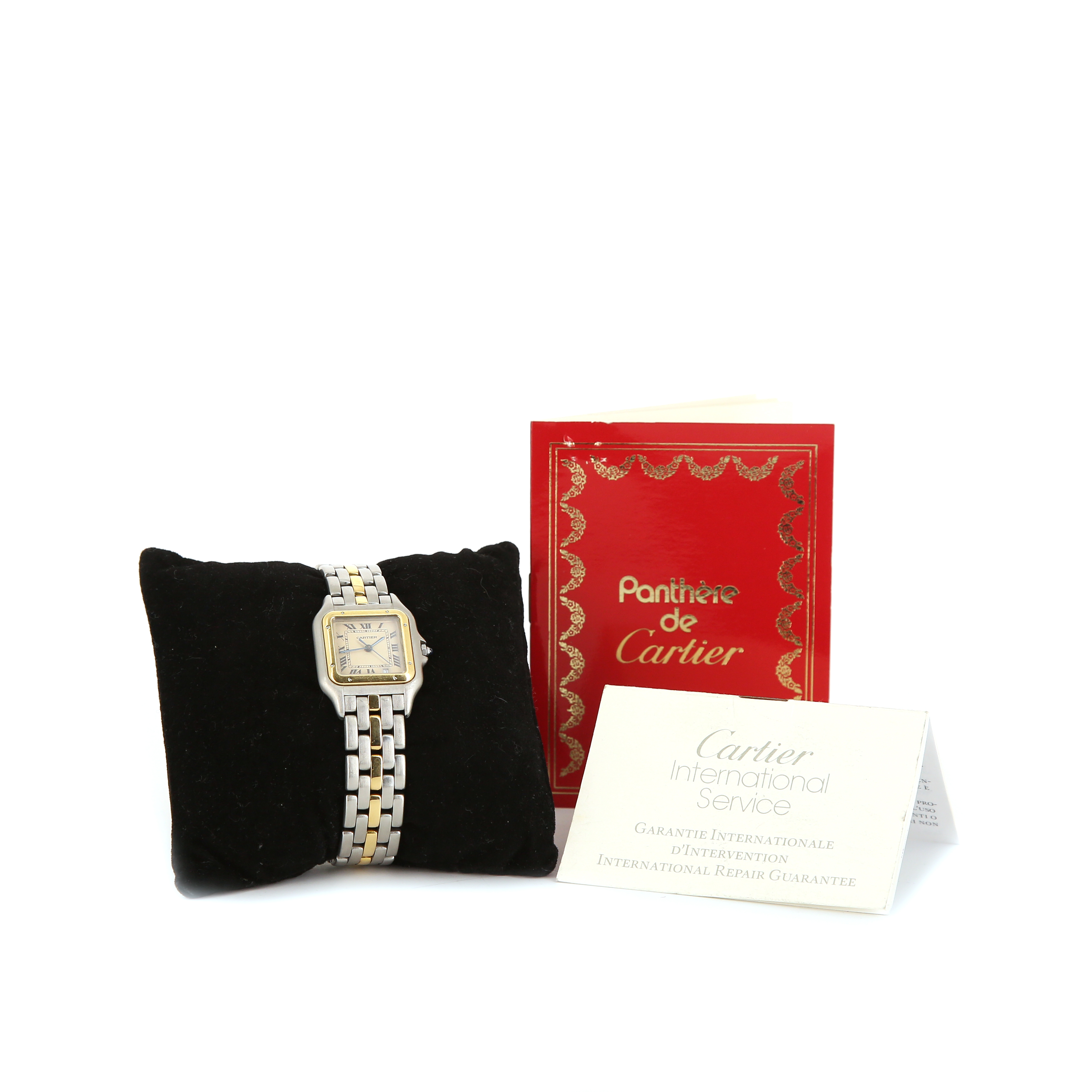 Cartier Panthère watch in gold and stainless steel Circa  1990 - Detail D2