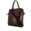 Hermès Hebdo shopping bag in brown Tadelakt leather - 00pp thumbnail