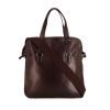 Hermès Hebdo shopping bag in brown Tadelakt leather - 360 thumbnail