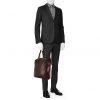Hermès Hebdo shopping bag in brown Tadelakt leather - Detail D1 thumbnail