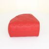 Louis Vuitton Montaigne Nano shoulder bag in red empreinte monogram leather - Detail D5 thumbnail