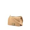 Chanel Boy shoulder bag in beige quilted grained leather - 00pp thumbnail