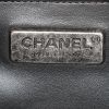 Chanel Boy shoulder bag in grey python and black leather - Detail D4 thumbnail
