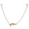Cartier Panthère necklace in yellow gold,  emerald and cultured pearls - 00pp thumbnail