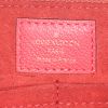 Louis Vuitton Kimono shopping bag in red leather and brown monogram canvas - Detail D3 thumbnail