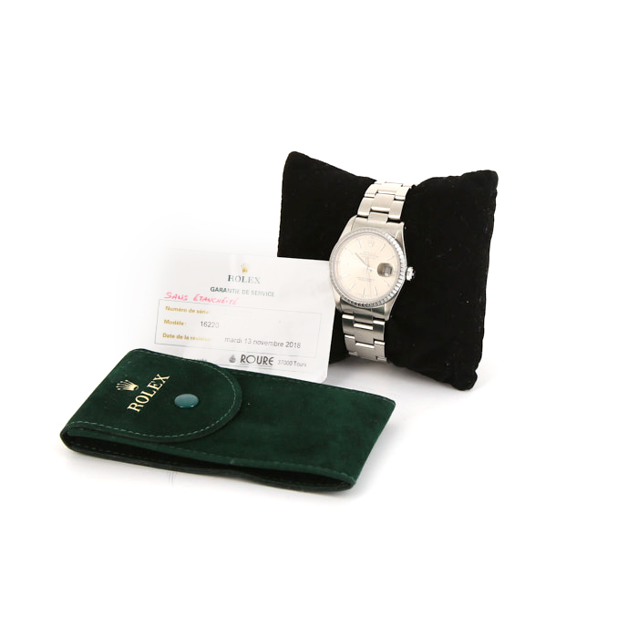 Montre Rolex Datejust en acier Ref :  16220 Vers  1990 - Detail D2