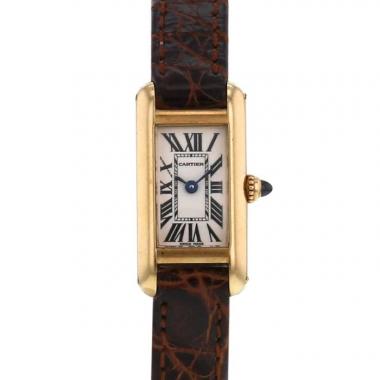 Cartier Mini Tank watch in 18k yellow gold Ref:  2443 Circa  1990