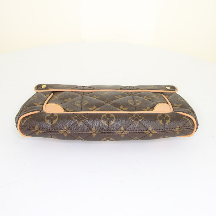 Pochette Louis Vuitton Etoile City in tela monogram marrone e pelle naturale - Detail D4