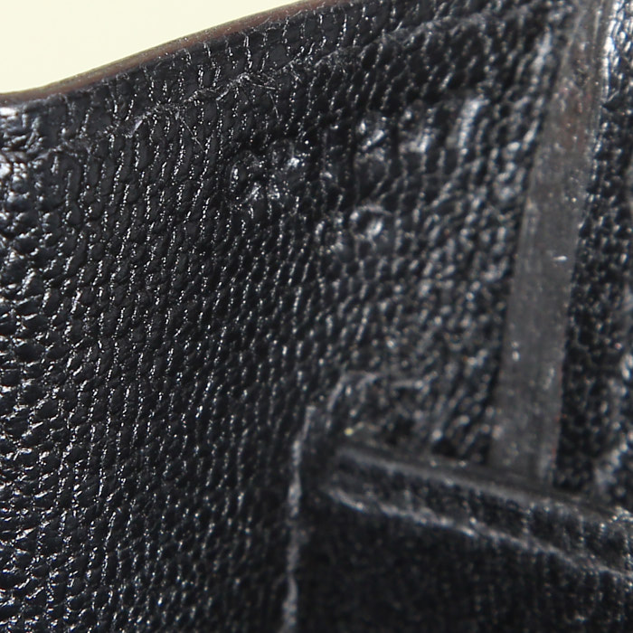 Bolso Hermes Birkin 30 cm en cuero box negro - Detail D4