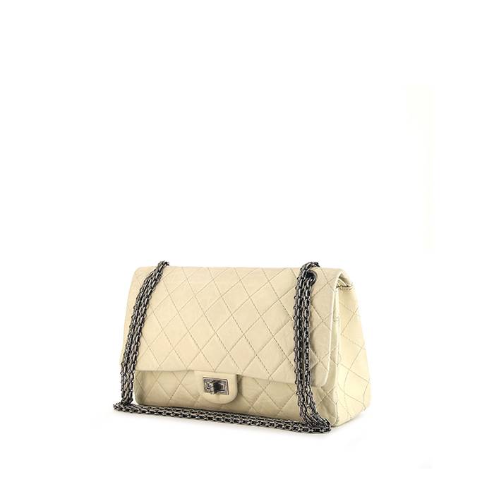 Chanel Vintage Chanel Beige Quilted Lambskin Leather Small