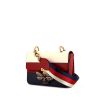 Bolso de mano Gucci Queen Margaret en cuero tricolor blanco, rojo y azul - 00pp thumbnail