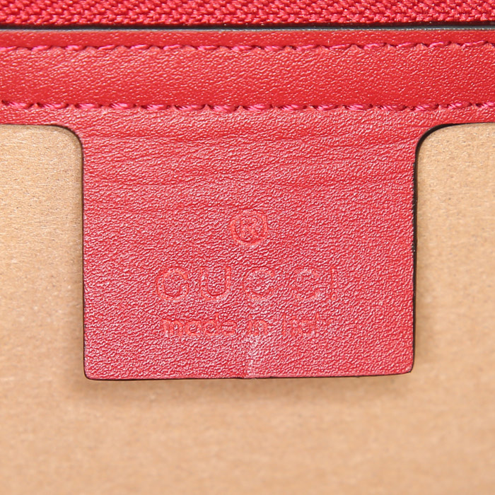 Borsa Gucci Queen Margaret in pelle tricolore bianca rossa e blu - Detail D3