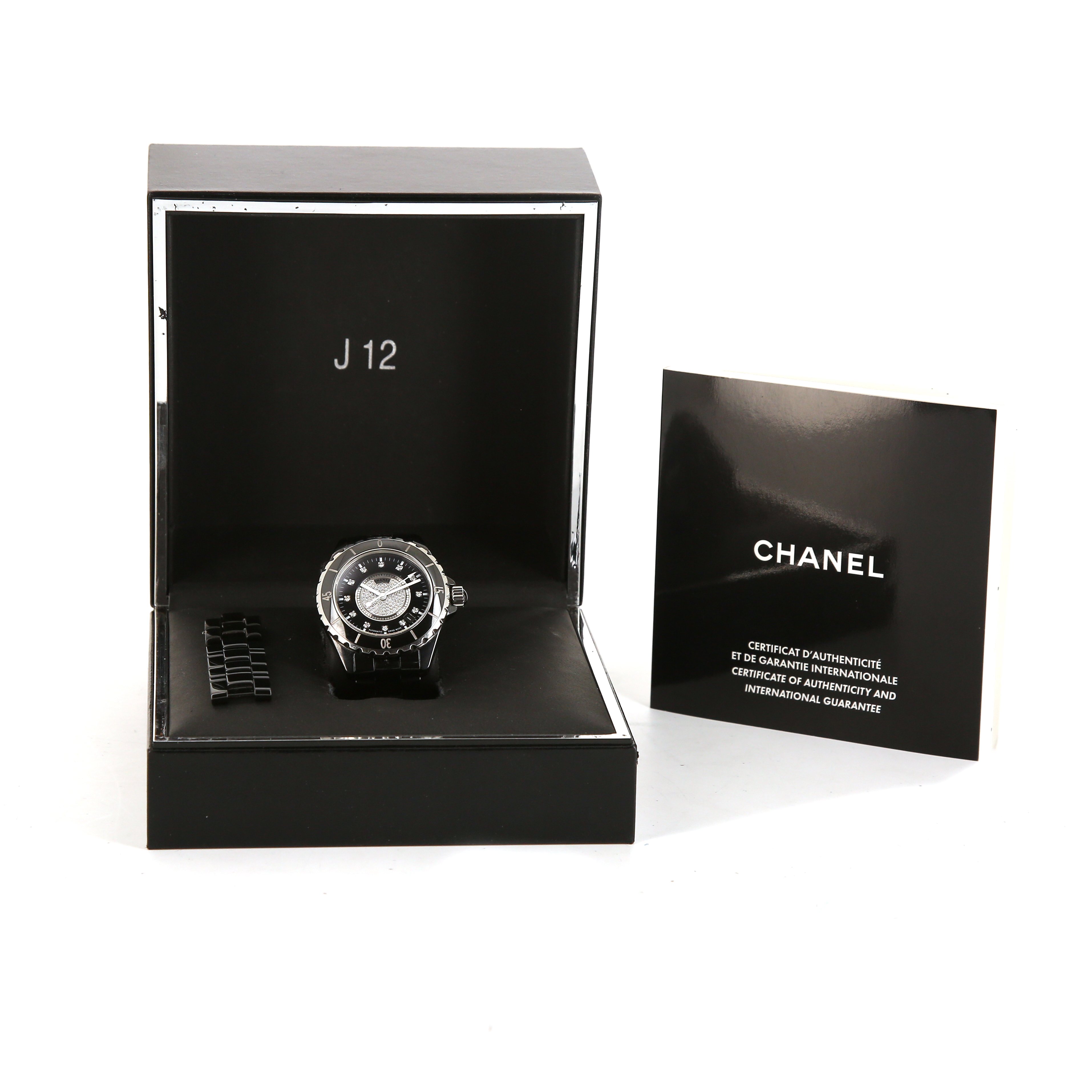 Montre Chanel J12 en céramique noire et acier Vers  2009 - Detail D2