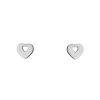 Paire de clous d'oreilles Poiray Coeur Secret en or blanc - 00pp thumbnail