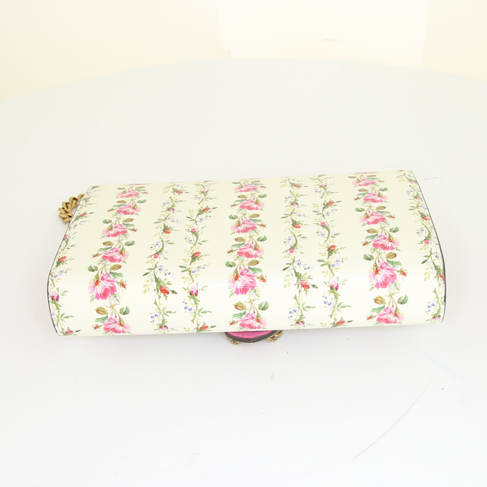 Borsa a tracolla Gucci Dionysus in pelle bianca con decoro floreale - Detail D4