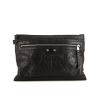 Balenciaga Clip M pouch in black leather - 360 thumbnail