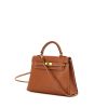 Hermes Kelly 15 cm mini bag in gold Courchevel leather - 00pp thumbnail