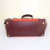 Bolso de mano Celine Luggage modelo pequeño en cuero color burdeos y rojo - Detail D4 thumbnail