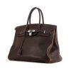 Hermes Birkin 35 cm handbag in brown togo leather and orange piping - 00pp thumbnail