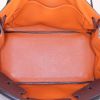 Borsa Hermes Birkin 35 cm in pelle togo marrone e profili arancioni - Detail D2 thumbnail