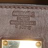 Borsa weekend Hermes Haut à Courroies in tela beige e pelle Barenia marrone - Detail D3 thumbnail