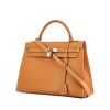 Hermes Kelly 32 cm handbag in gold Chamonix  leather - 00pp thumbnail