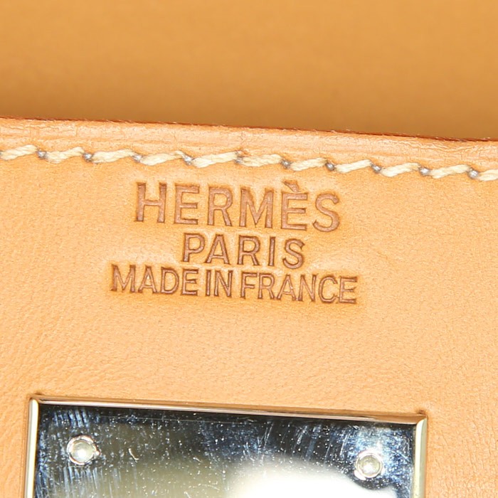 Sac à main Hermes Kelly 32 cm en cuir Chamonix gold - Detail D4
