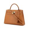 Hermes Kelly 32 cm handbag in gold Fjord leather - 00pp thumbnail