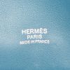 Bolso bandolera Hermès Berline modelo pequeño en cuero azul verdoso y ante - Detail D3 thumbnail