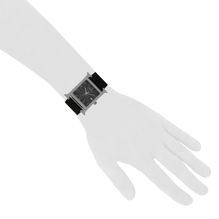 Montre Hermes Heure H en acier Ref :  HH1.810 Vers  2010 - Detail D1