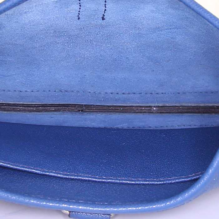 Hermès Trim handbag in blue leather - Detail D3