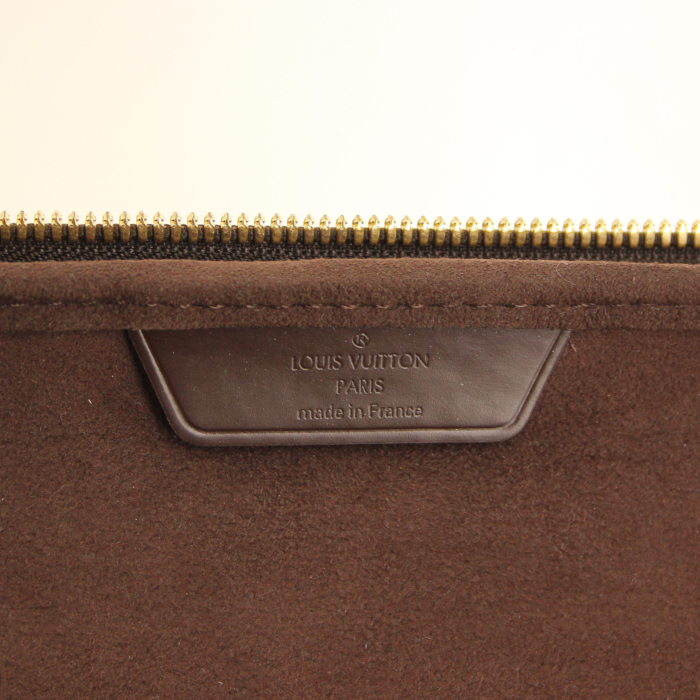 Louis Vuitton pouch in brown damier canvas - Detail D4